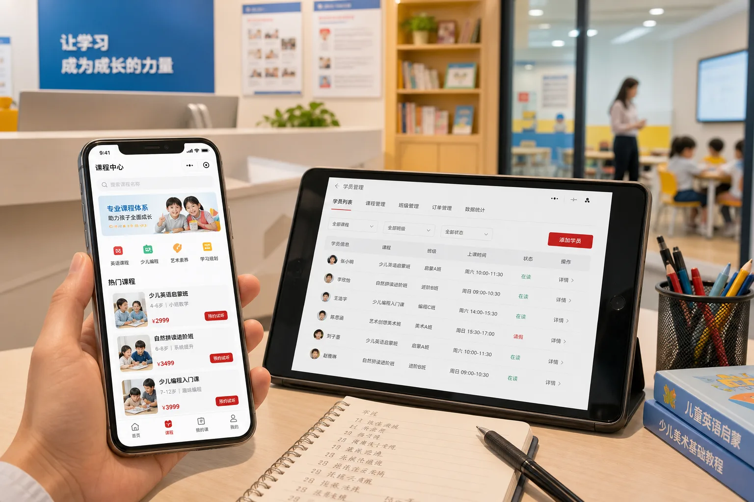 教育课程小程序案例效果图