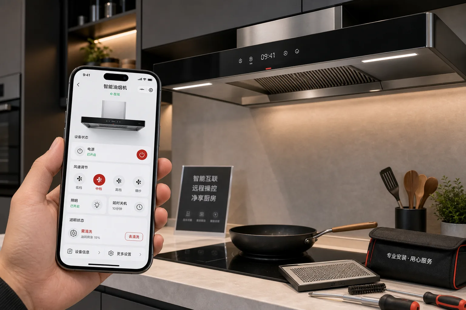 智能油烟机小程序案例效果图