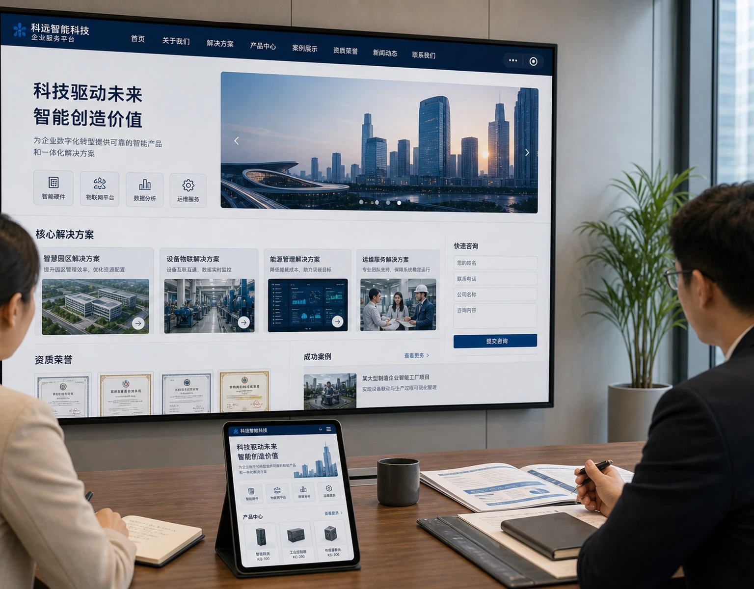 企业展示小程序客户演示场景