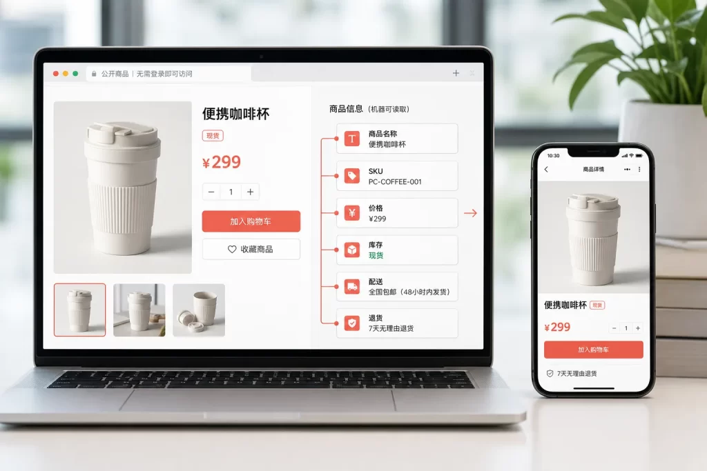 公开商品页与结构化数据