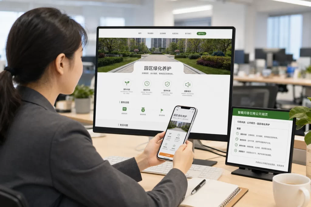 物业公开网页与智能问答