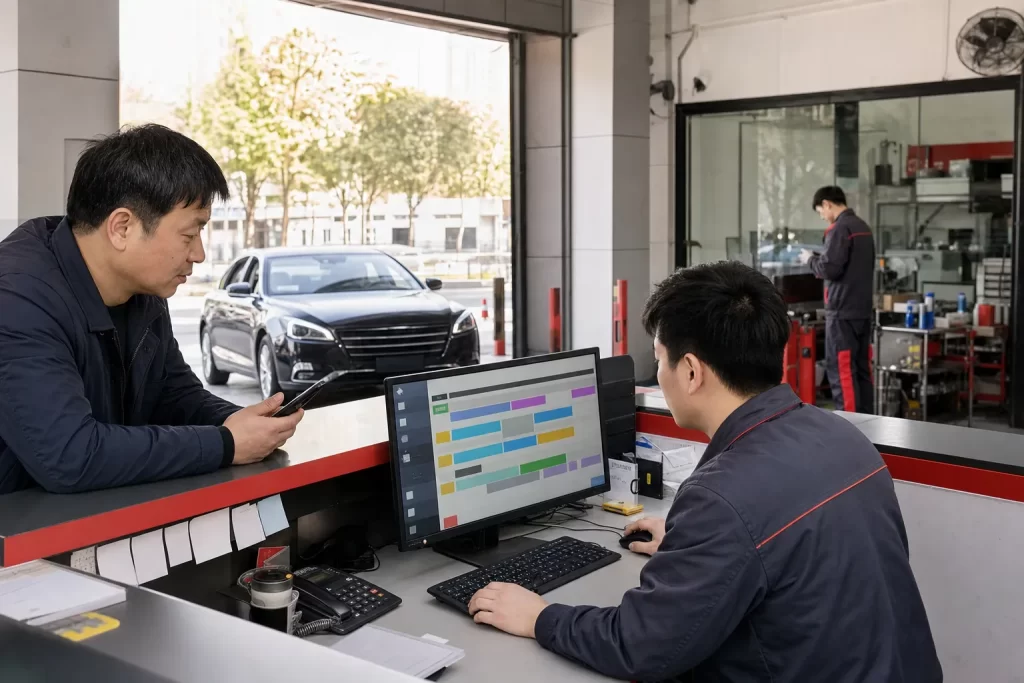 线上预约与到店接待