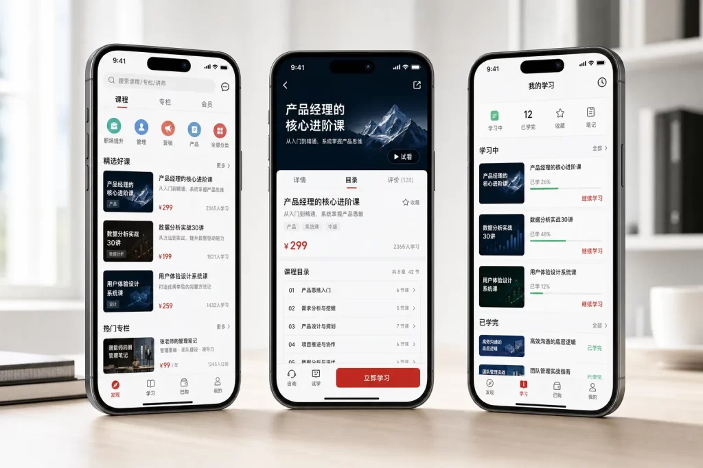 知识付费小程序成品展示