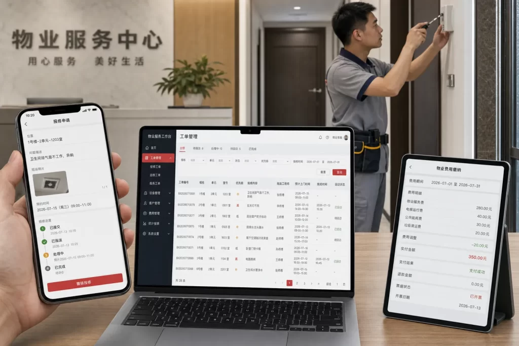 物业报修工单与账单缴费